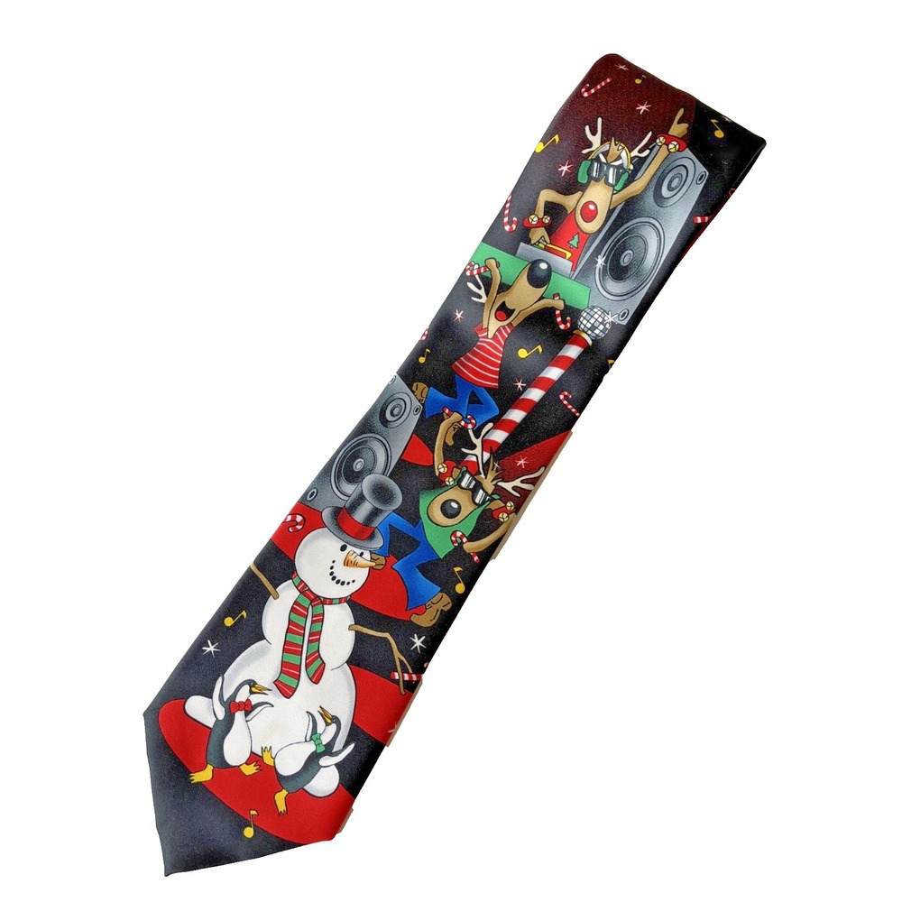 Noel Holiday Collection Necktie‎ Teacher Tie Snowman Christmas Reindeer Party 3"